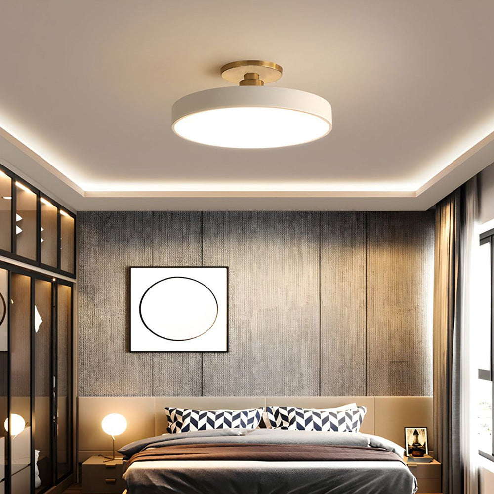 Minimalist Semi-Flush Mount Ring LED Ceiling Fixture