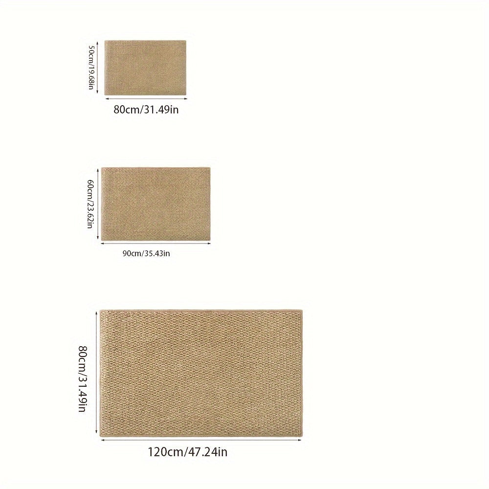 Jute-Look Door Mat – Soft, Absorbent, and Easy to Clean, Ideal for Indoor and Outdoor Use