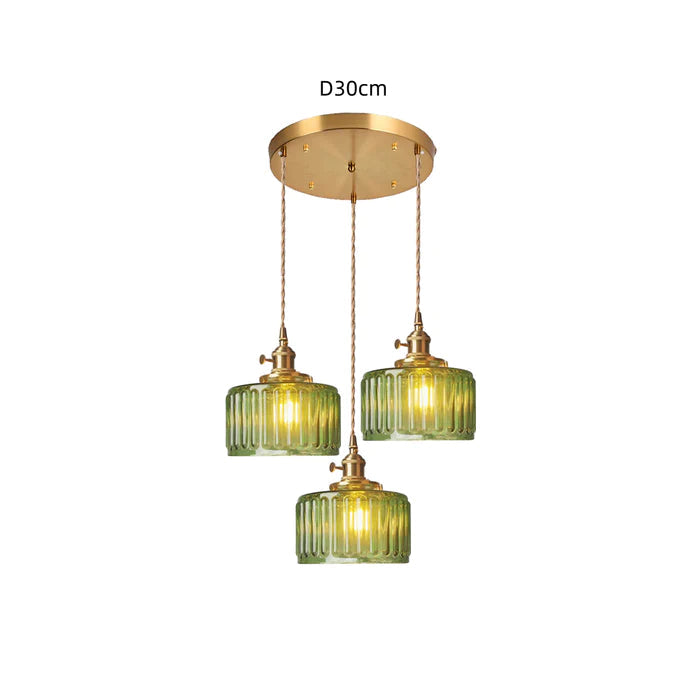 Glass Veil Pendant Light with Timeless Cut Design