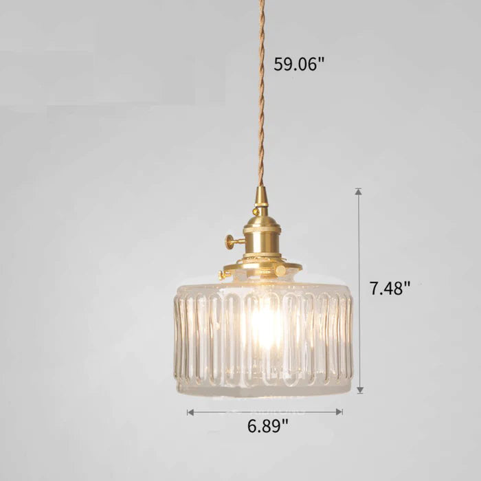 Glass Veil Pendant Light with Timeless Cut Design