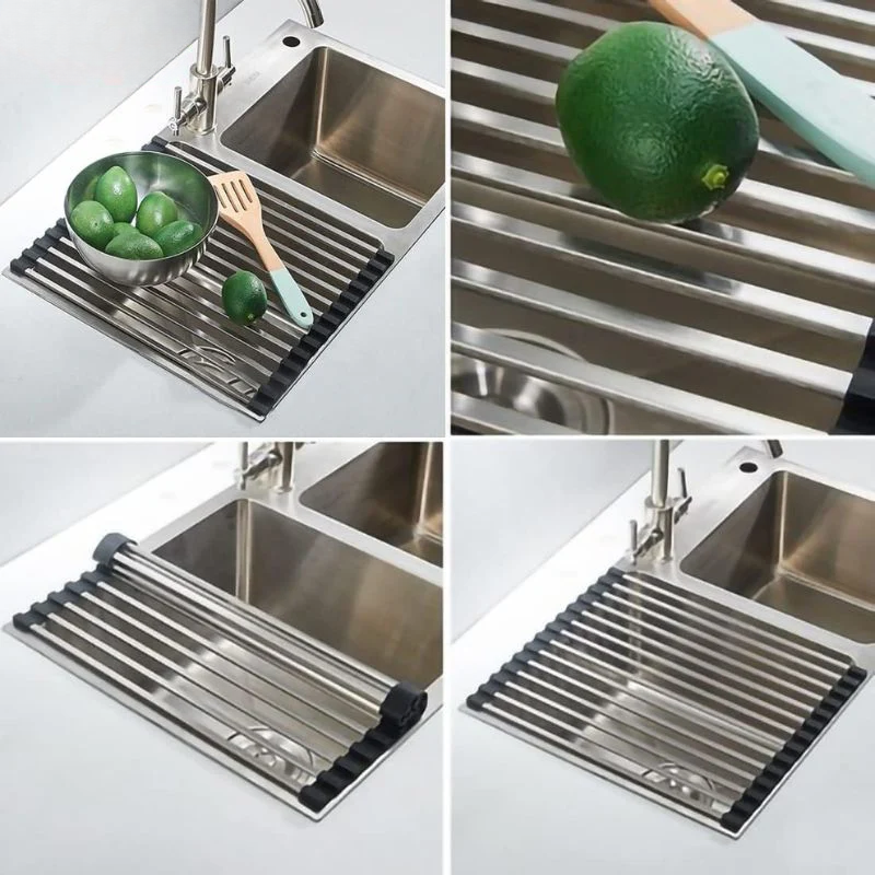 Collapsible Dish Drying Rack for the Sink – Practical and Space-Saving Stainless Steel Dish Drainer