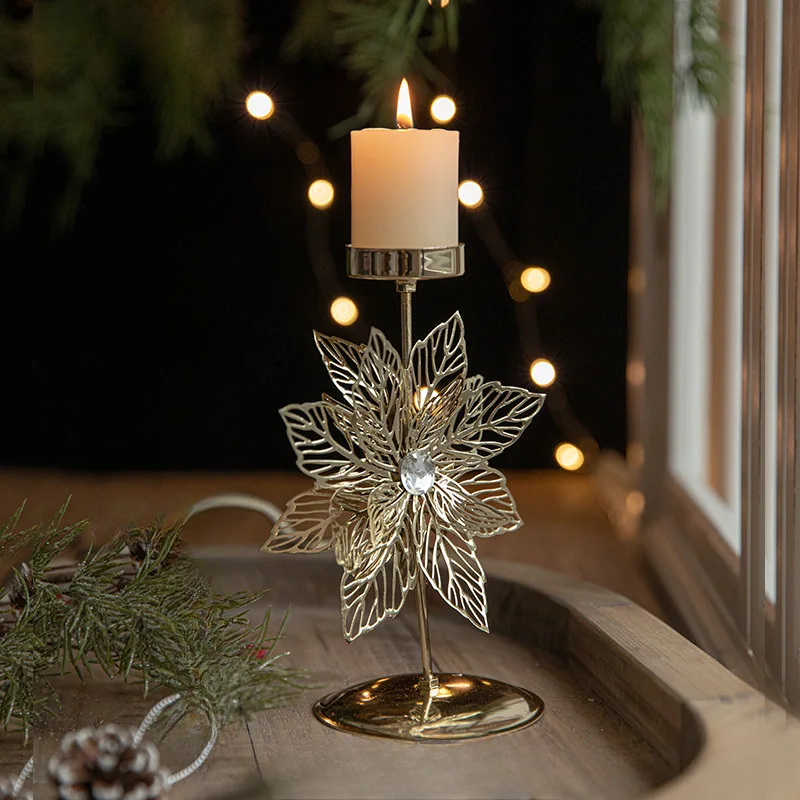 Christmas Candle Holders - Star and Christmas Tree Design for Festive Decoration