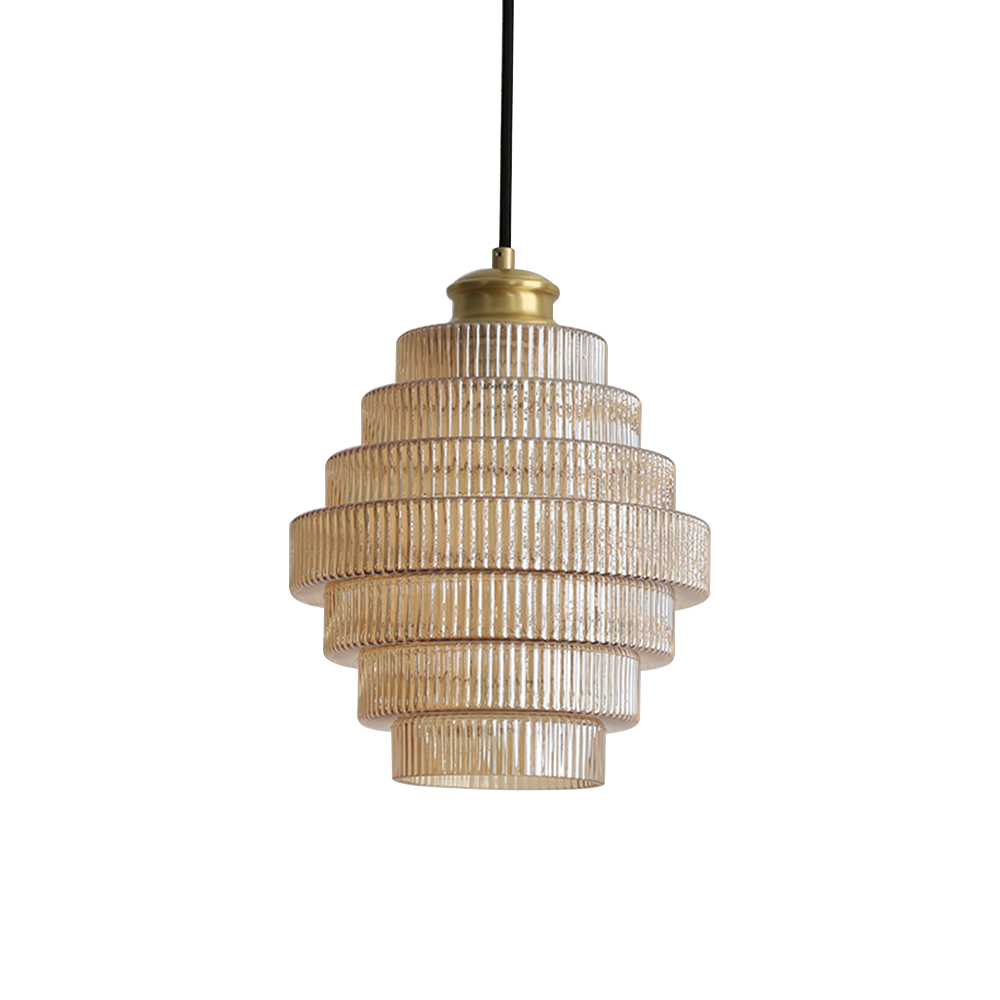 Vintage Fluted Glass Pendant Lights