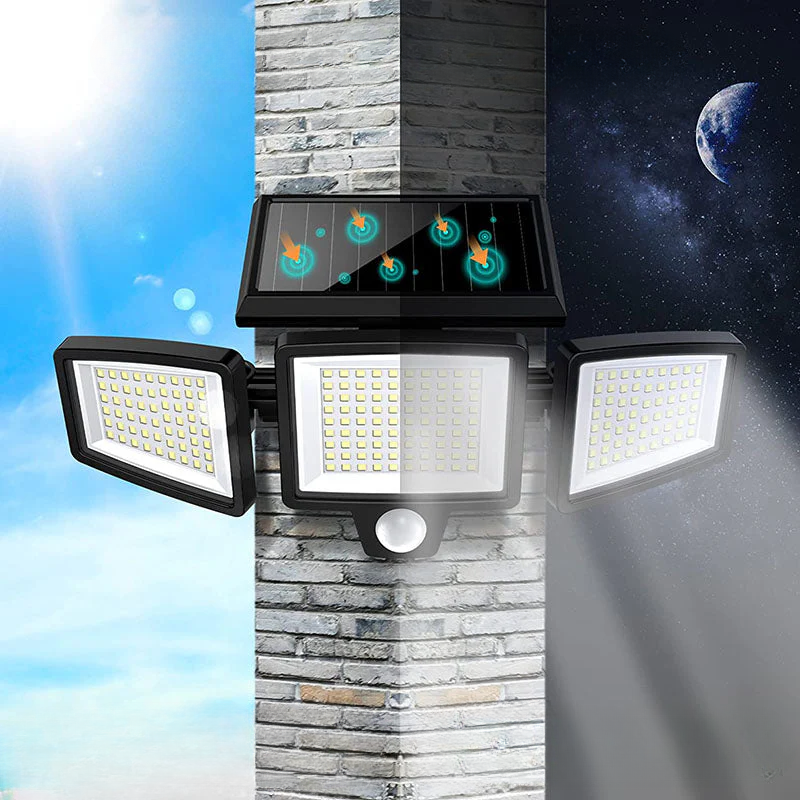 Solar-Powered Security Light with Motion Sensor – LED Outdoor Spotlight for Home and Garden