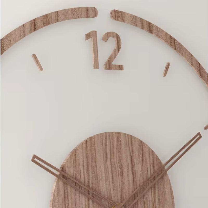 Modern Wall Clock Made of Wood – Minimalist and Elegant Design for Living Room