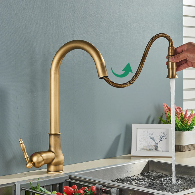 Antique Brass Faucet – Vintage Design for the Kitchen