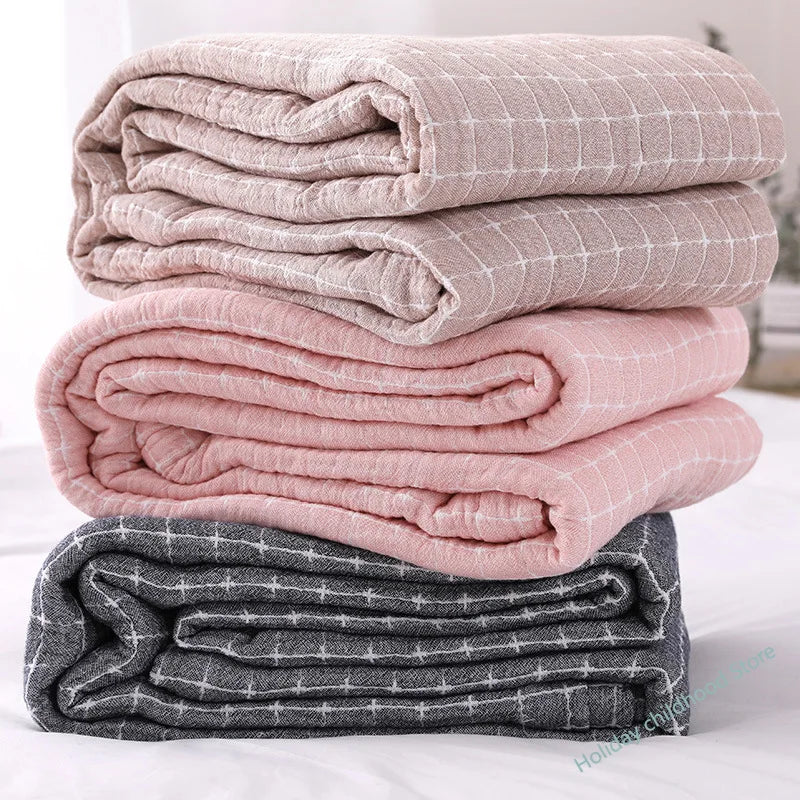 Soft Touch Blanket in a Modern Grid Pattern