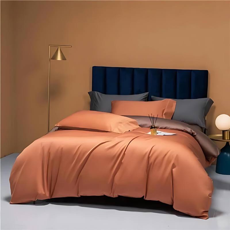 Reversible Bedding Set Made of Egyptian Cotton in Bright Colours – Luxurious and Soft for Maximum Sleep Comfort