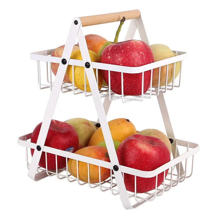 Tiered Fruit Basket, Decorative Storage Basket for Kitchen and Dining Table