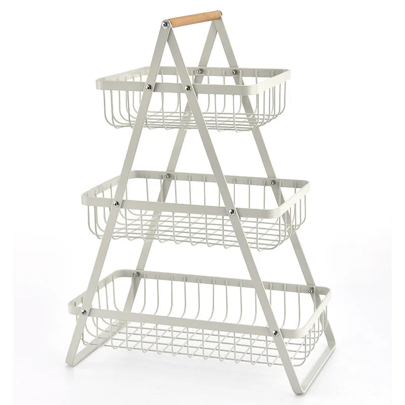 Tiered Fruit Basket, Decorative Storage Basket for Kitchen and Dining Table