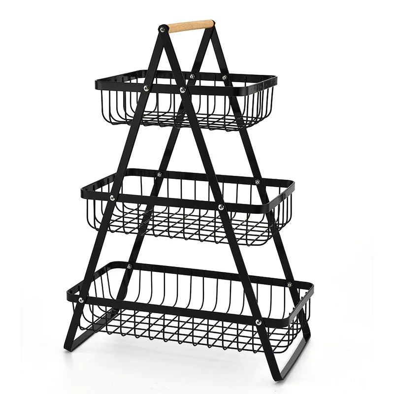 Tiered Fruit Basket, Decorative Storage Basket for Kitchen and Dining Table