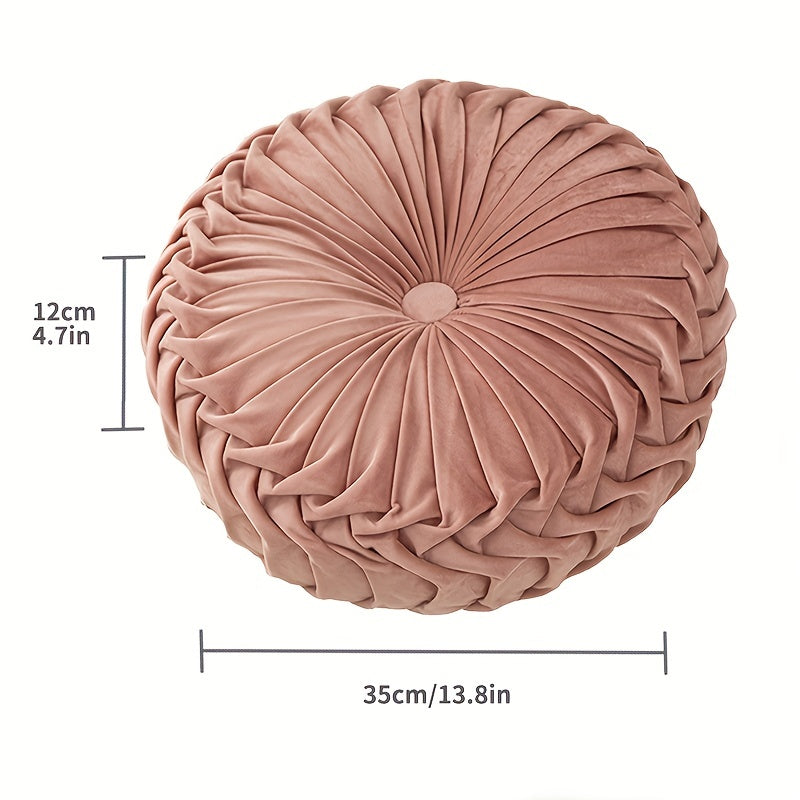 Round Velvet Cushion – Soft Decorative Pillow for Living Room, Bedroom, and Office, Perfect as Floor Cushion or Sofa Decoration