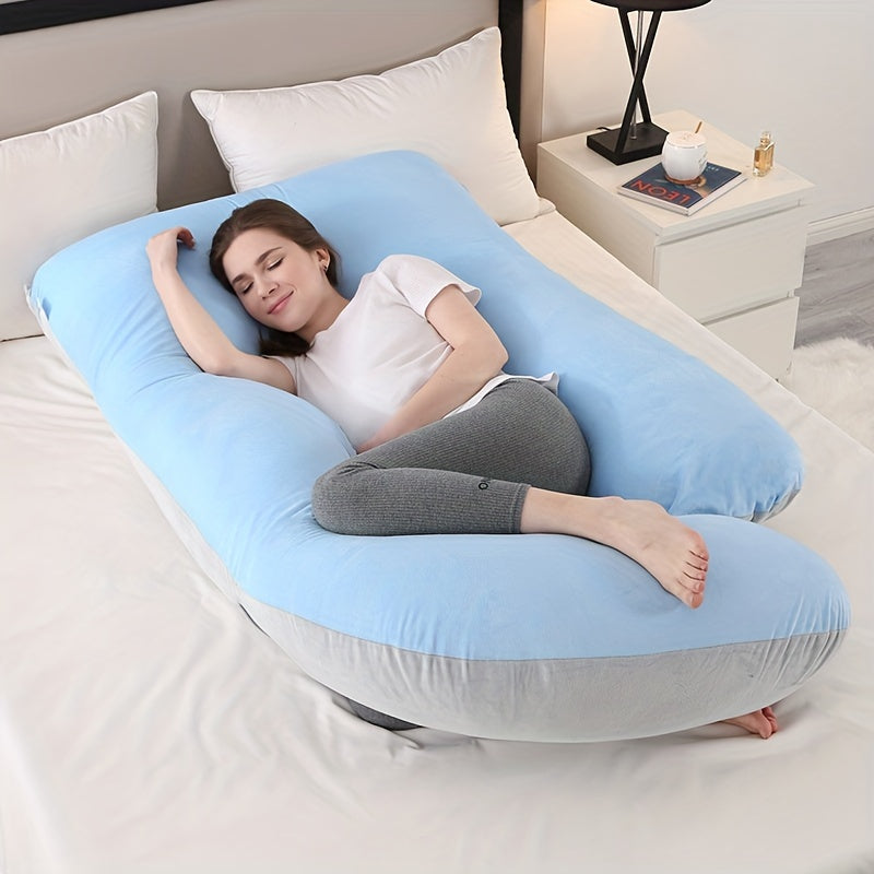 J-Shaped Pregnancy Pillow – Support for Expecting Mothers, Ideal for Comfortable Sleep and Relief for Back, Hips, and Legs