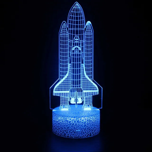 3D LED Night Light – Illusion Lamp with Colour Change for Children's Room and Decoration