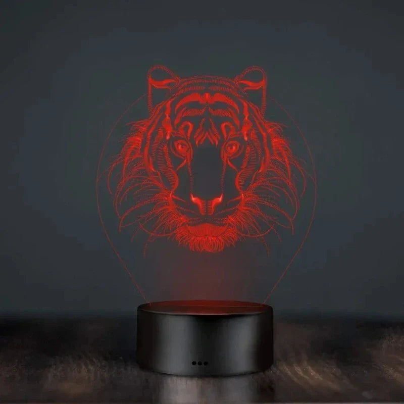 3D LED Table Lamp with Optical Illusion - Decorative Night Lamp for Living Room and Bedroom