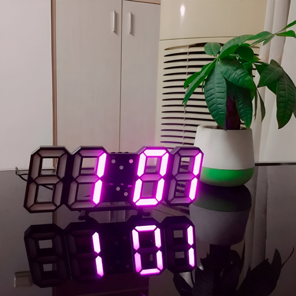 Minimalist LED Digital Wall Clock