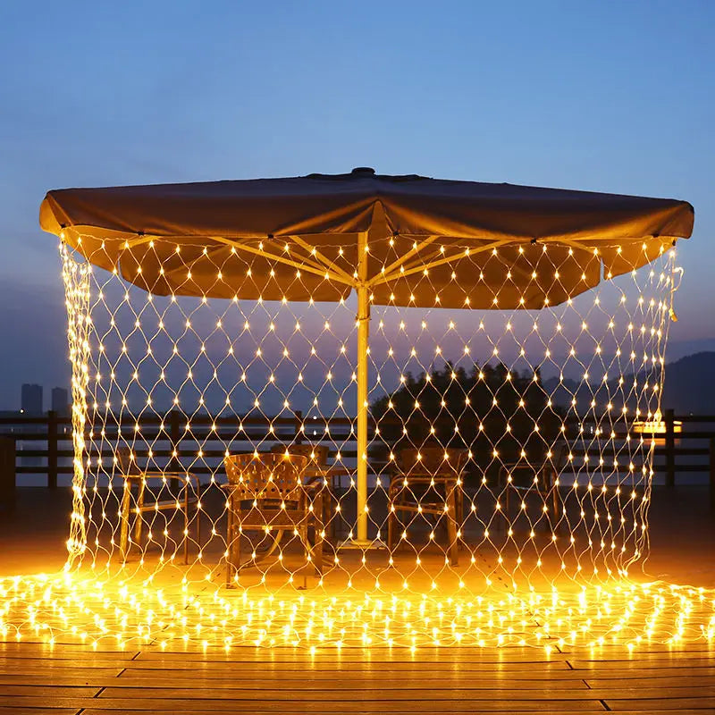 Solar-Powered LED Net Lights – Eco-Friendly Outdoor Lighting for Gardens and Patios