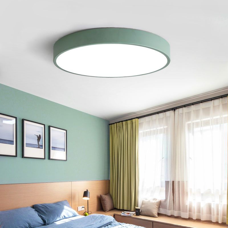 Round LED Ceiling Light Metal for Living Room - Modern Design Light