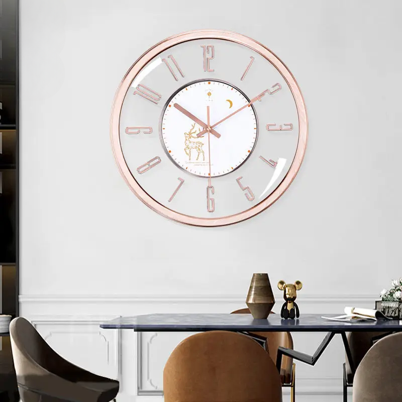 Luxurious Silent Wall Clock – Modern Design with Large Dial for Living Room