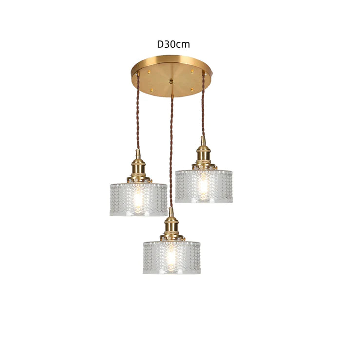 Glass Veil Pendant Light with Timeless Cut Design