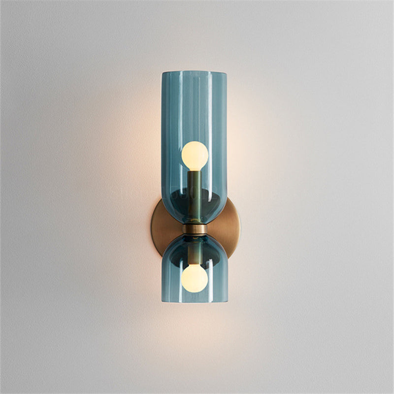 Modern Twin Glow Glass Wall Light
