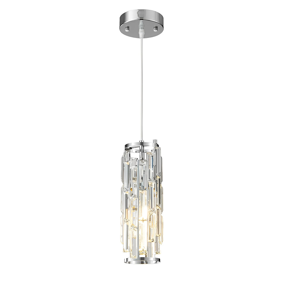 Vintage Industrial Crystal Glass Pendant Light - Iron Ceiling Light for Living Room & Dining Room in Retro Design