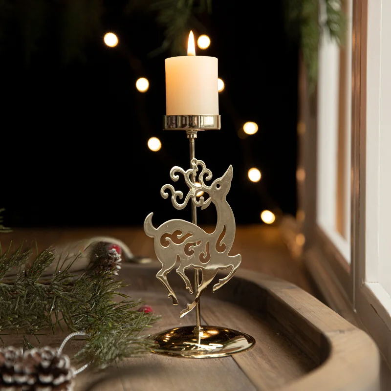 Christmas Candle Holders - Star and Christmas Tree Design for Festive Decoration