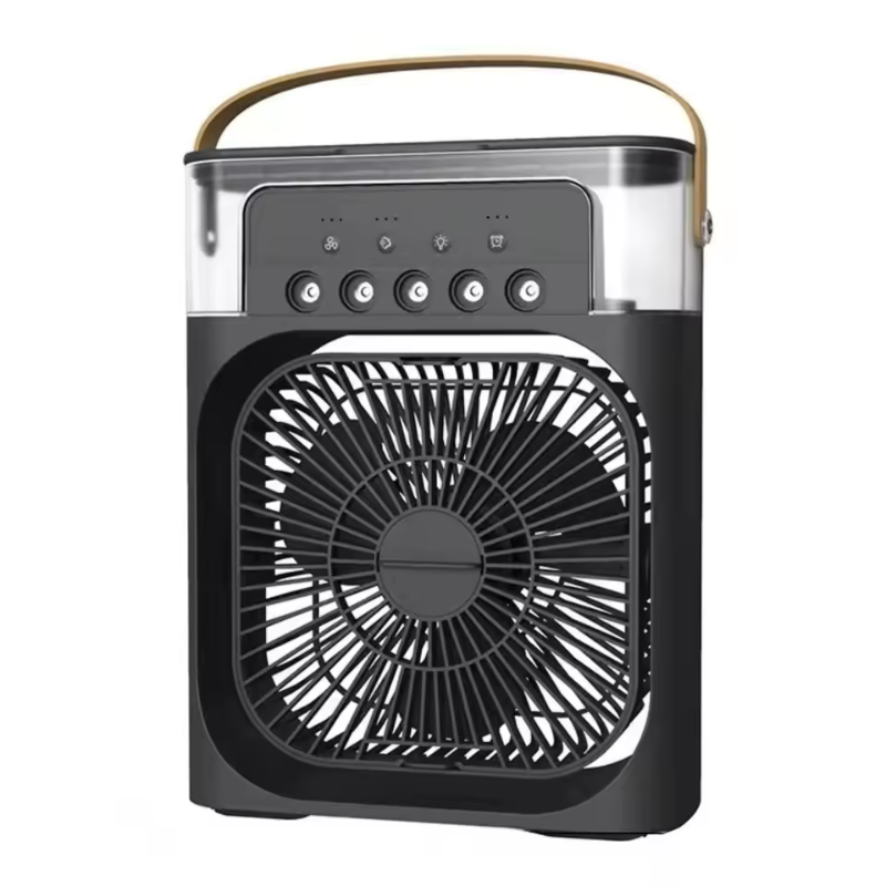 3-in-1 Cooling Table Fan with Humidifier & LED Light