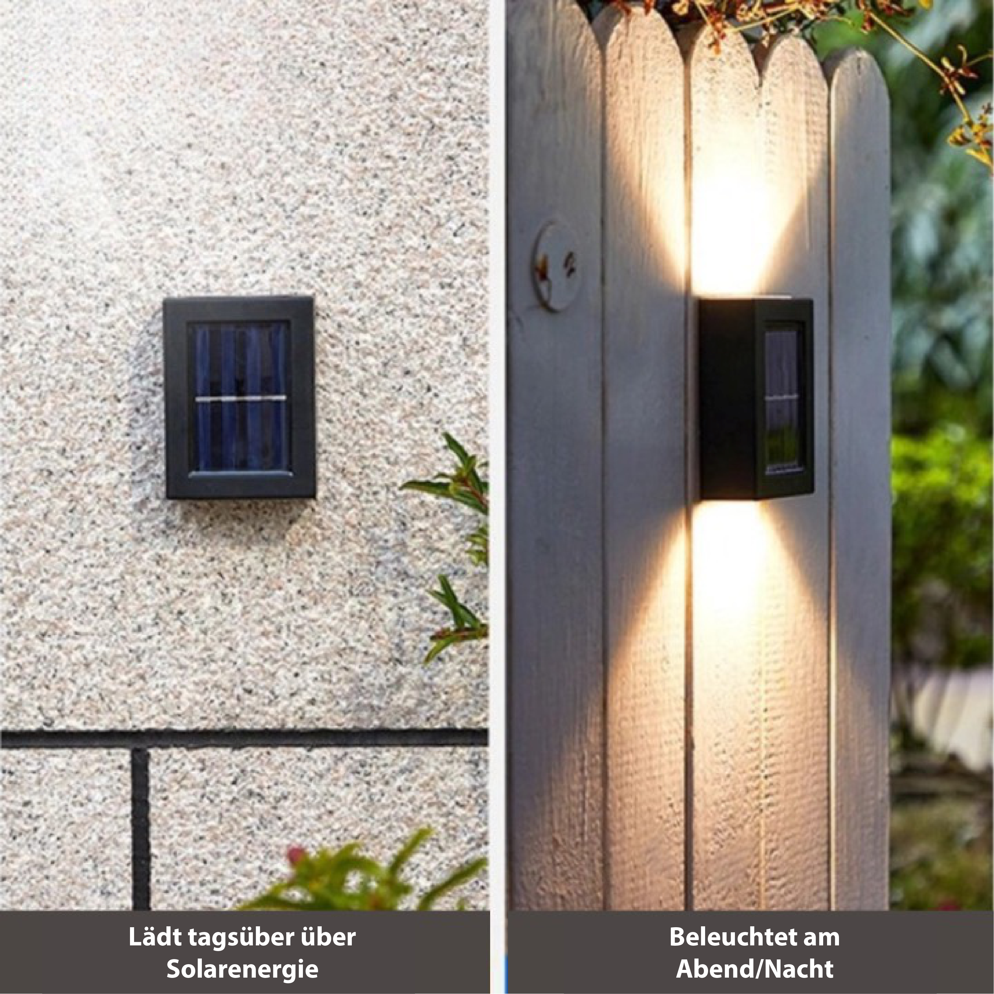 Solar-Powered Outdoor Wall Lights