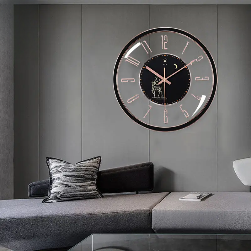 Luxurious Silent Wall Clock – Modern Design with Large Dial for Living Room