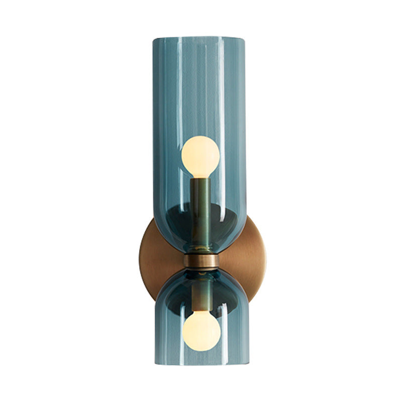 Modern Twin Glow Glass Wall Light