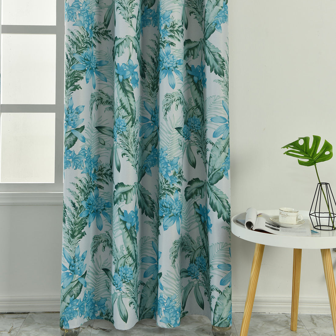 Blackout Curtains with Nature Motif – Light-Blocking Thermal Curtains for Living Room & Bedroom