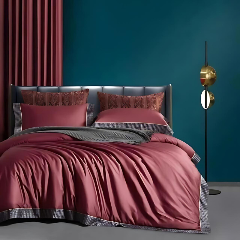 Luxurious Duvet Cover Set Made of Egyptian Cotton in Elegant Design for Dreamy Sleep Comfort