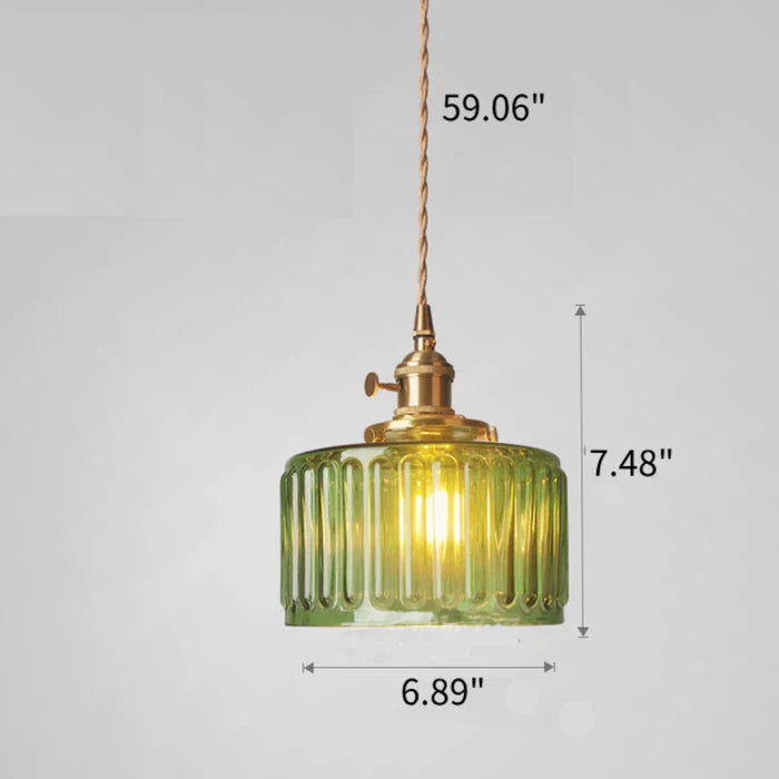 Glass Veil Pendant Light with Timeless Cut Design