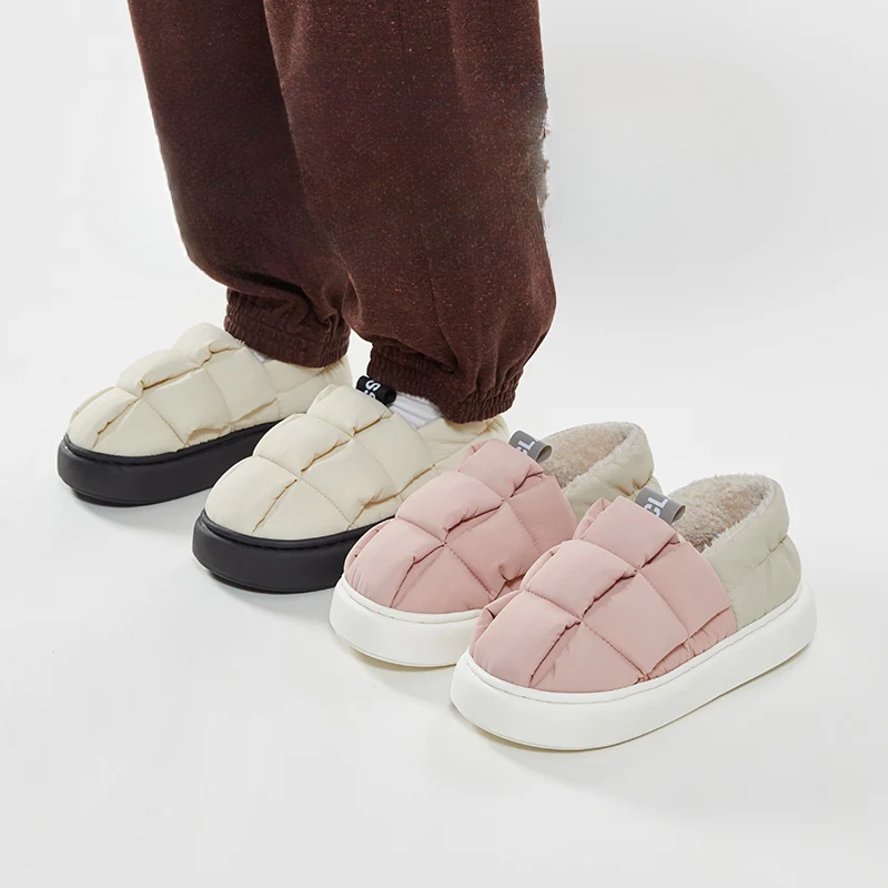 Warm Plush Slippers for Men and Women – Fluffy Winter Slippers with Non-Slip Sole and Comfortable Fit for Home