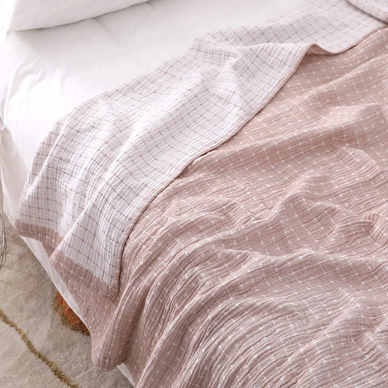 Soft Touch Blanket in a Modern Grid Pattern