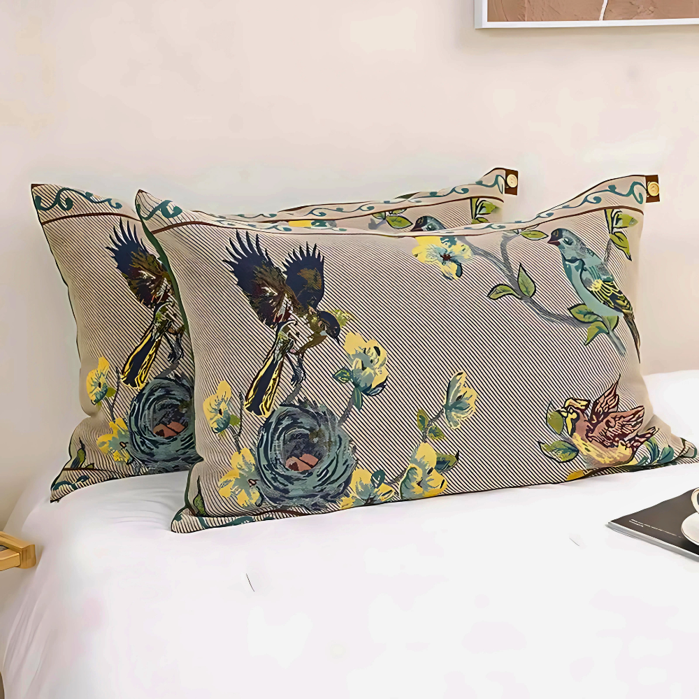 2 pieces Vintage-Inspired Lightweight Pillowcase
