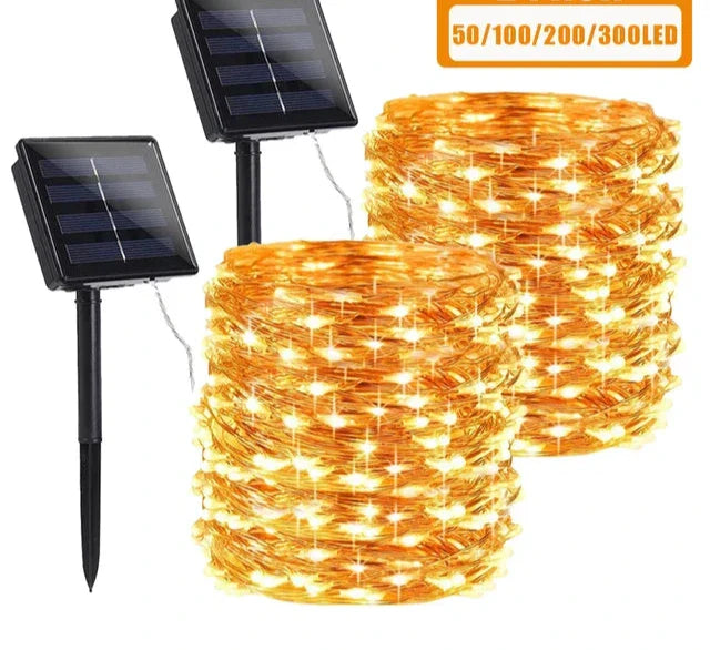 Solar-Powered Outdoor Fairy Lights – Enchanting LED Decorative Lighting