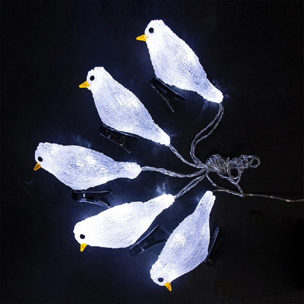 LED Bird Fairy Lights for Indoor and Outdoor Use – Decorative, Weatherproof Lighting for Garden & Balcony