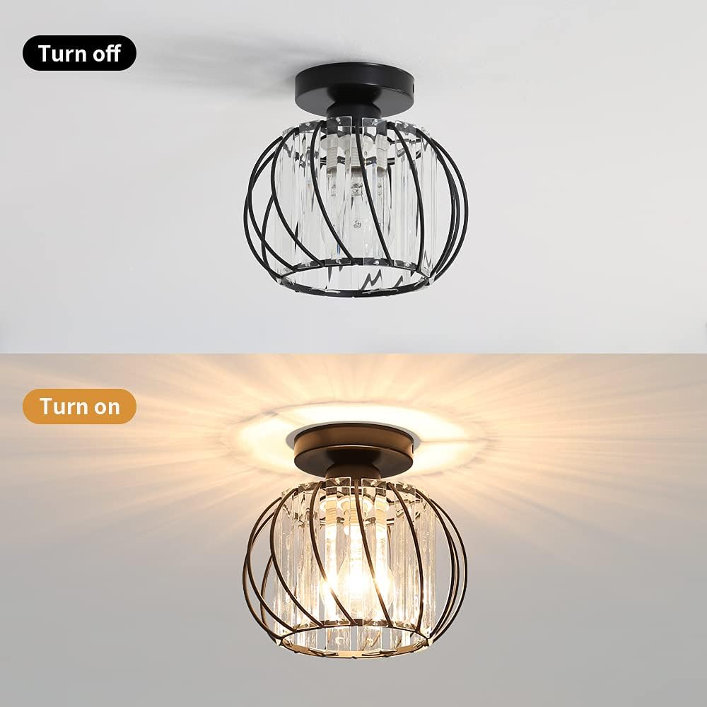 Set of 2 Modern Glass Ceiling Corridor Lights