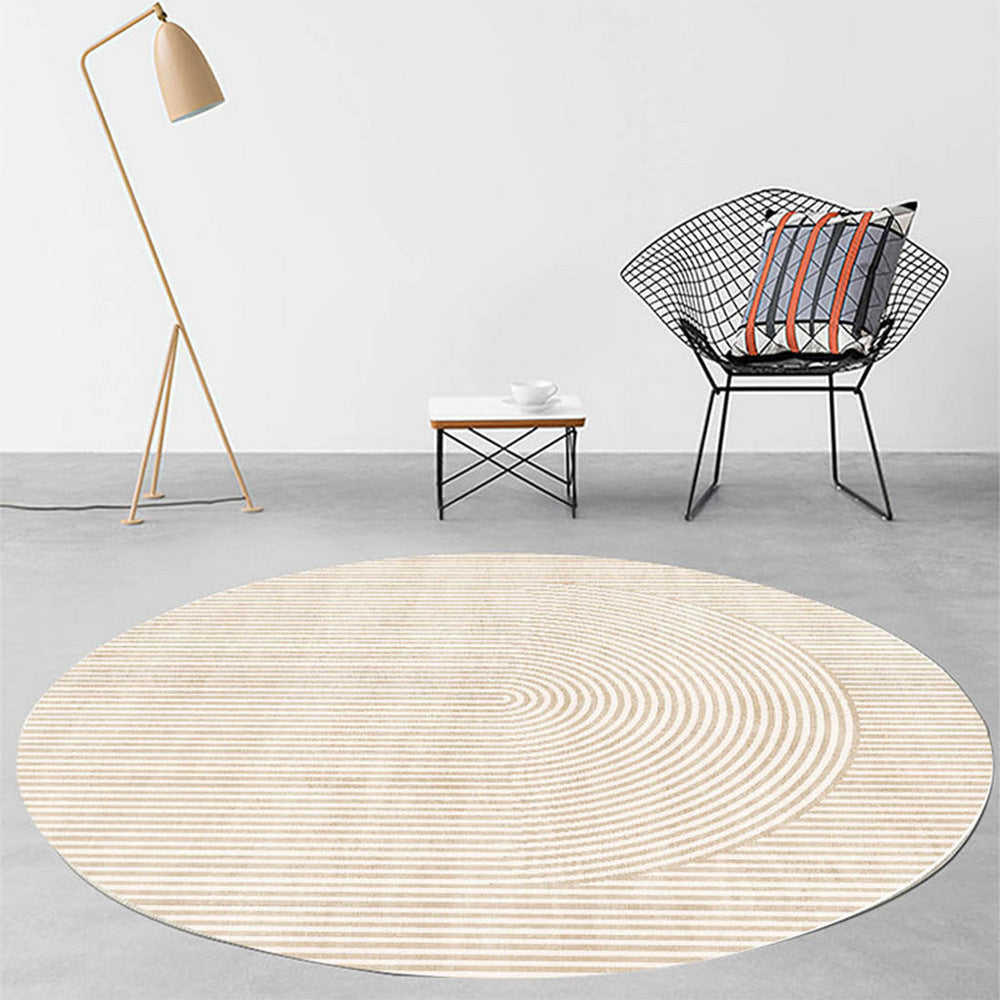 Modern Round Luxury Rug – Minimalist Design for Living Room and Bedroom, Non-Slip