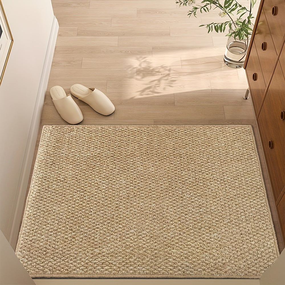 Jute-Look Door Mat – Soft, Absorbent, and Easy to Clean, Ideal for Indoor and Outdoor Use