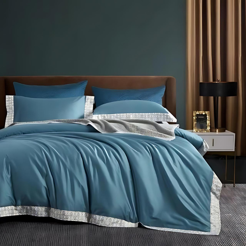 Luxurious Duvet Cover Set Made of Egyptian Cotton in Elegant Design for Dreamy Sleep Comfort