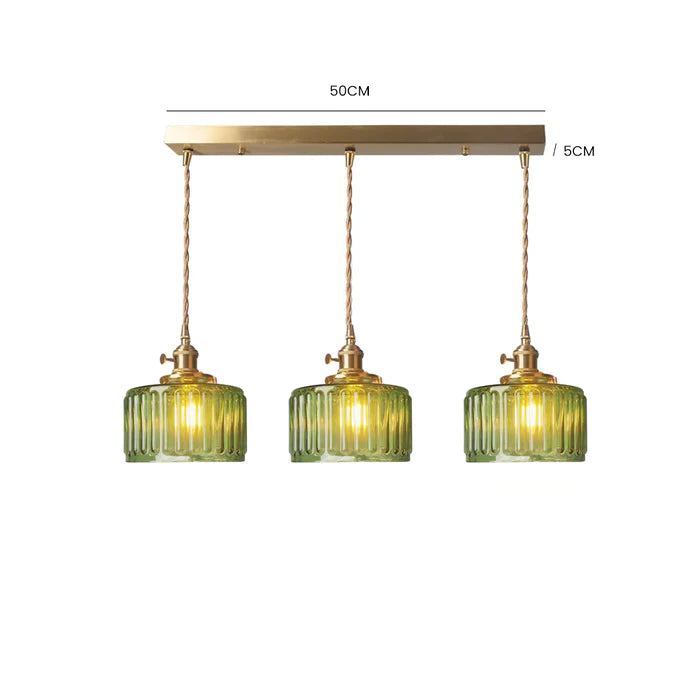 Glass Veil Pendant Light with Timeless Cut Design