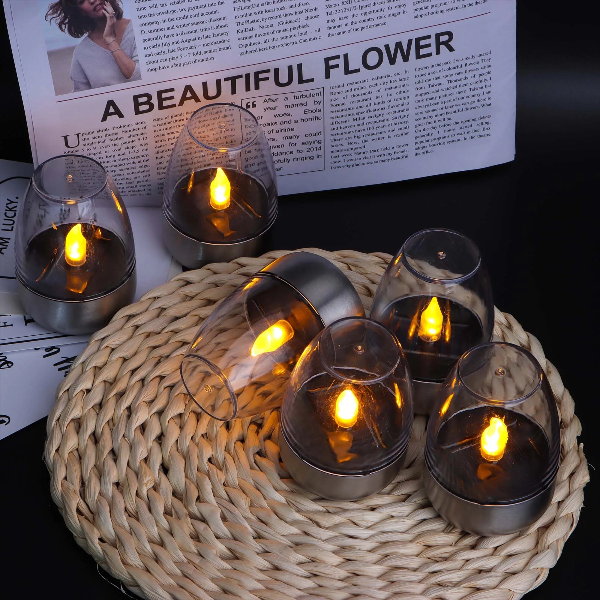 Waterproof LED Candles for Outdoors – Solar-Powered Flameless Lights for Garden and Terrace