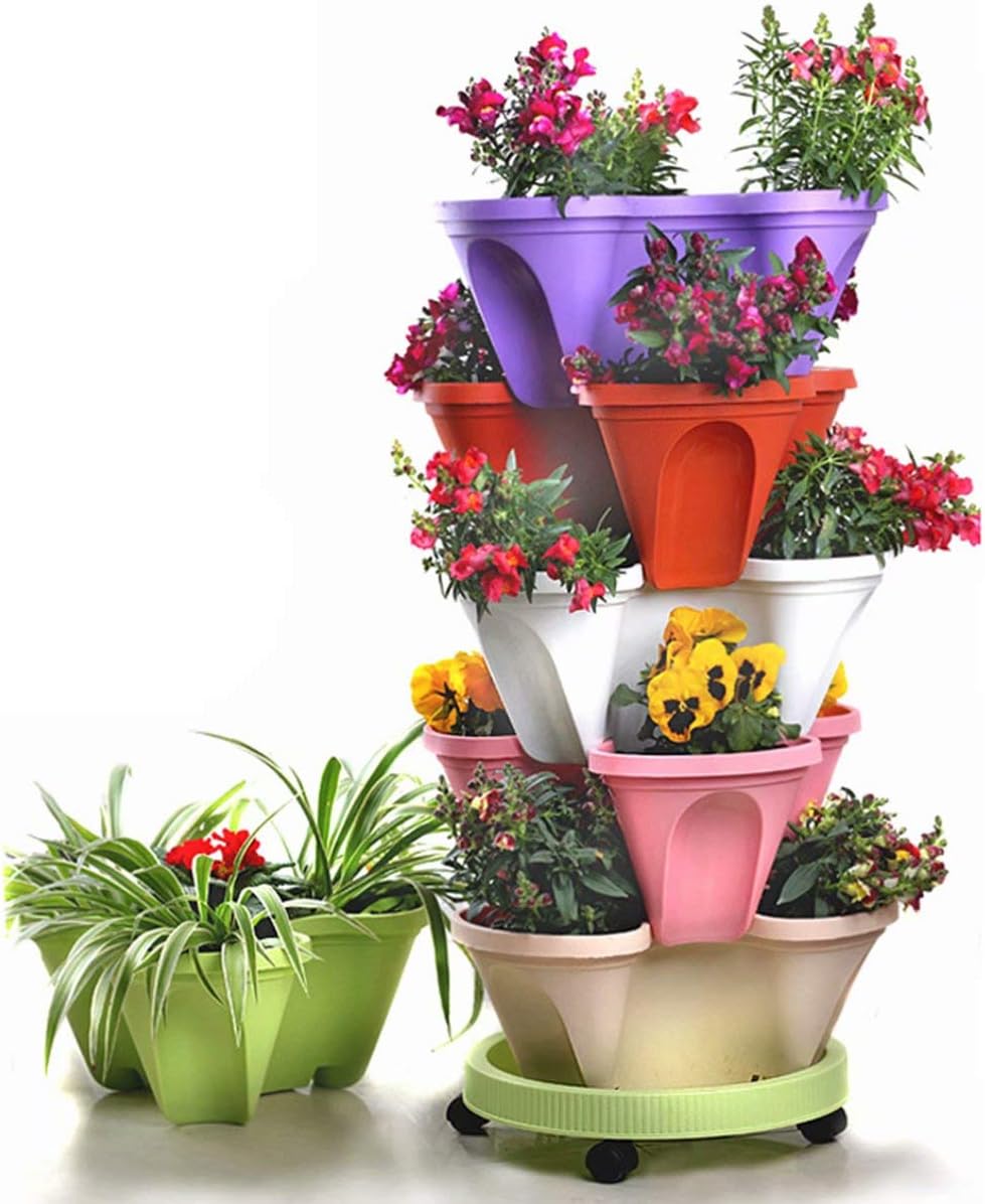 Space-Saving 6-Tier Stackable Garden Tower