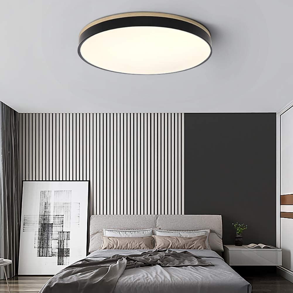 Flush-Mount Natural Disc Ceiling Light