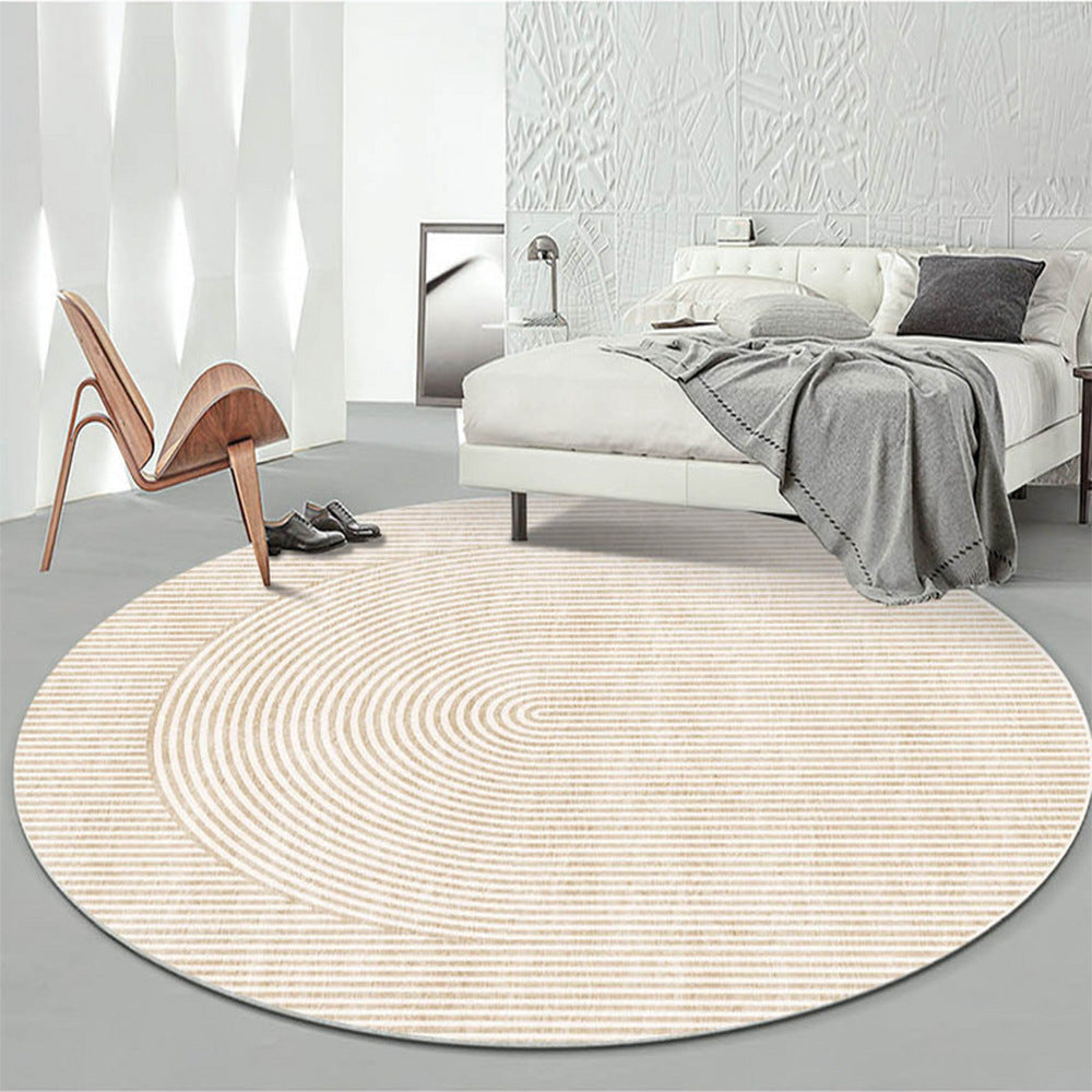 Modern Round Luxury Rug – Minimalist Design for Living Room and Bedroom, Non-Slip