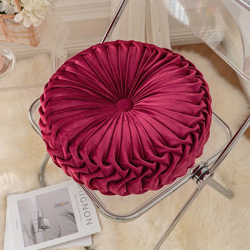 Round Velvet Cushion – Soft Decorative Pillow for Living Room, Bedroom, and Office, Perfect as Floor Cushion or Sofa Decoration