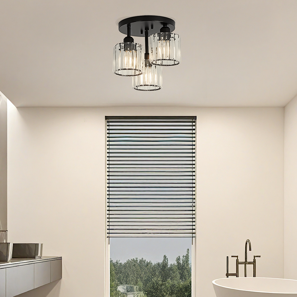 Elegant Prism Flush Mount Ceiling Light